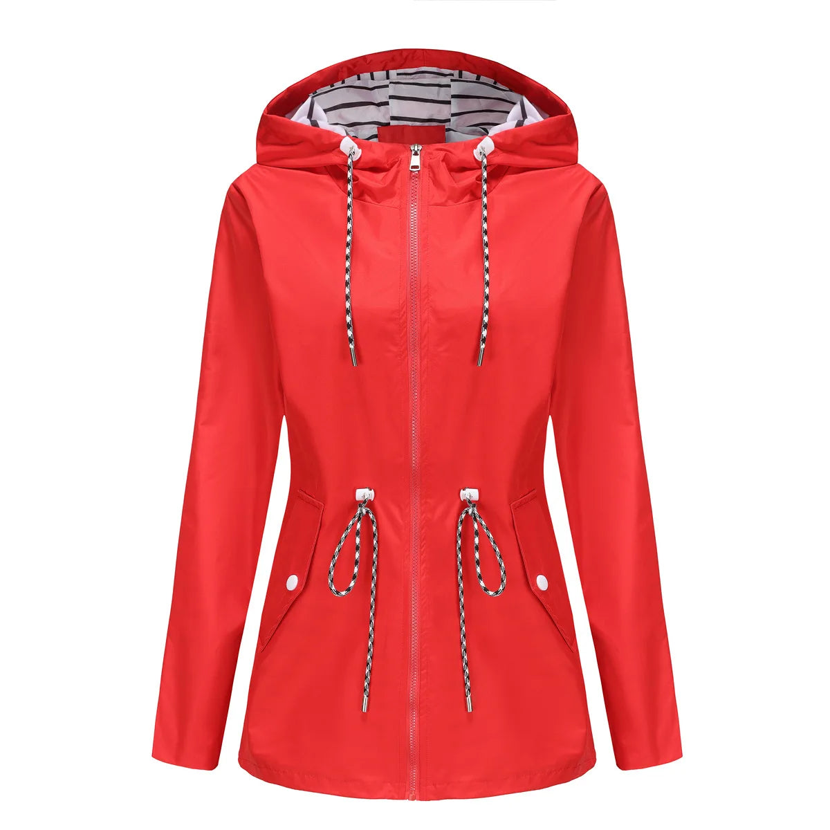 Damenjacke mit Taillenzug und Kapuze - 10