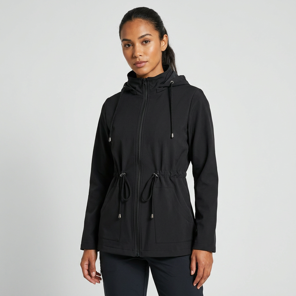 Damenjacke mit verstellbarem Taillenbund und Kapuze - 3
