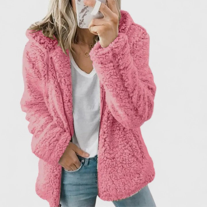 Damenjacke mit Kapuze im kuscheligen Design - 2