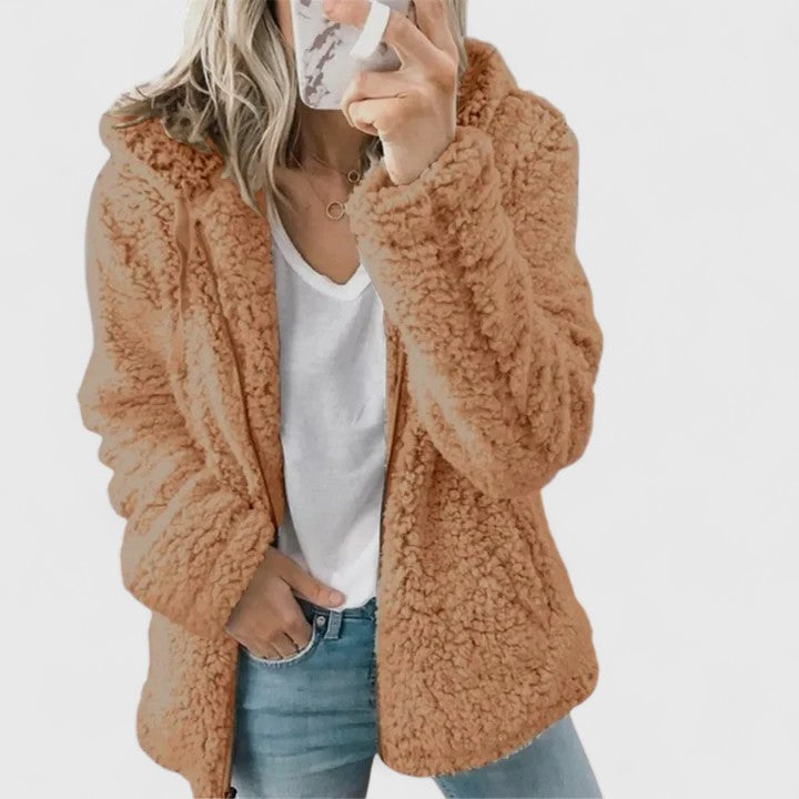 Damenjacke mit Kapuze im kuscheligen Design - 5