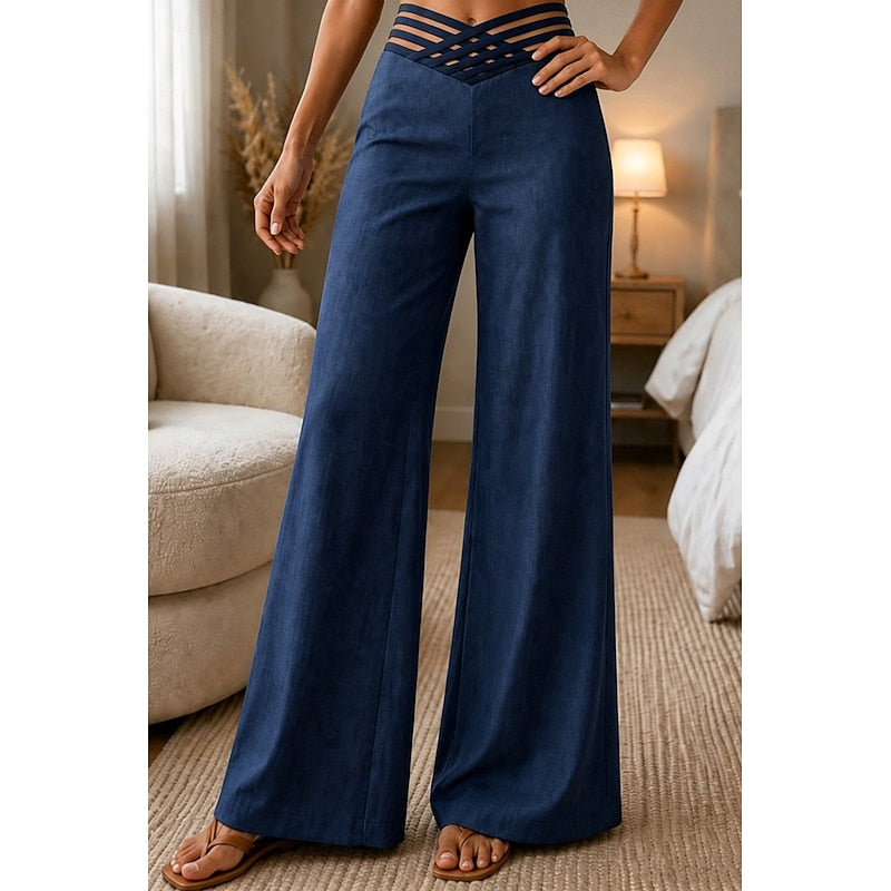 Weite Hose Herren mit hohem Bund und modischen Cut-Outs - 9