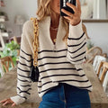 Pullover Damen mit Stehkragen und Reißverschluss - 1