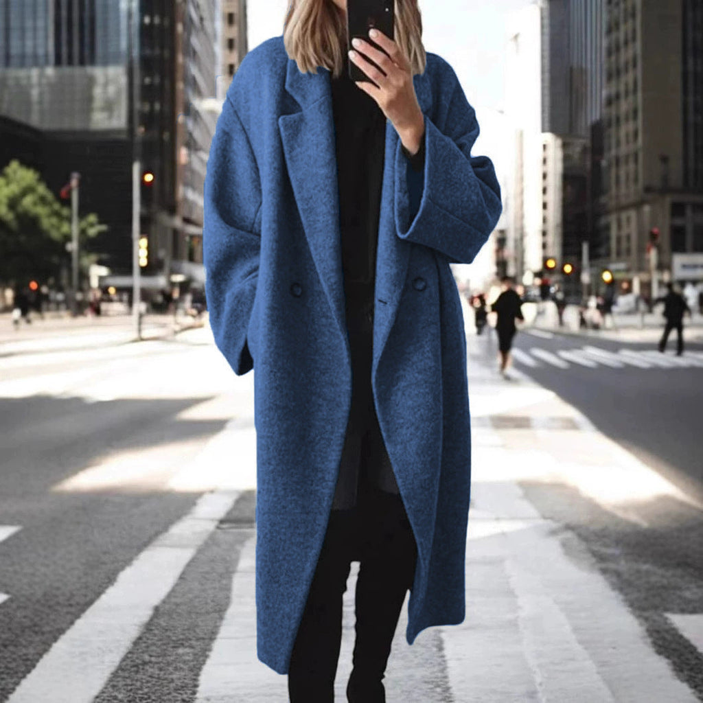 Damen Mantel im Oversized-Stil mit doppelter Knopfleiste - 4