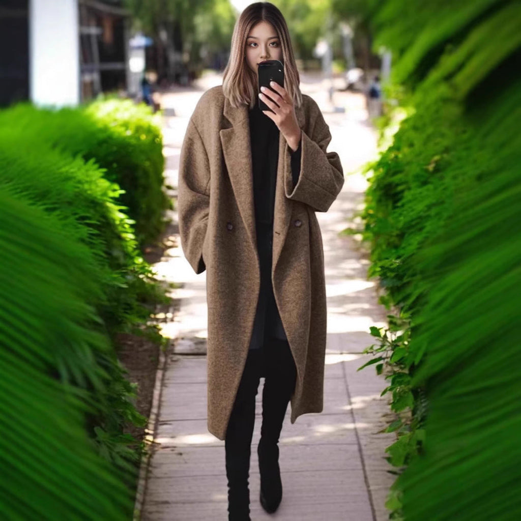 Damen Mantel im Oversized-Stil mit doppelter Knopfleiste - 7