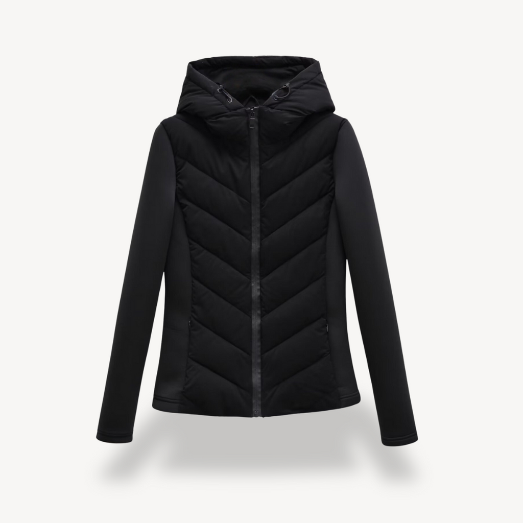 Damenjacke mit Kapuze und Chevron-Schnitt - 3