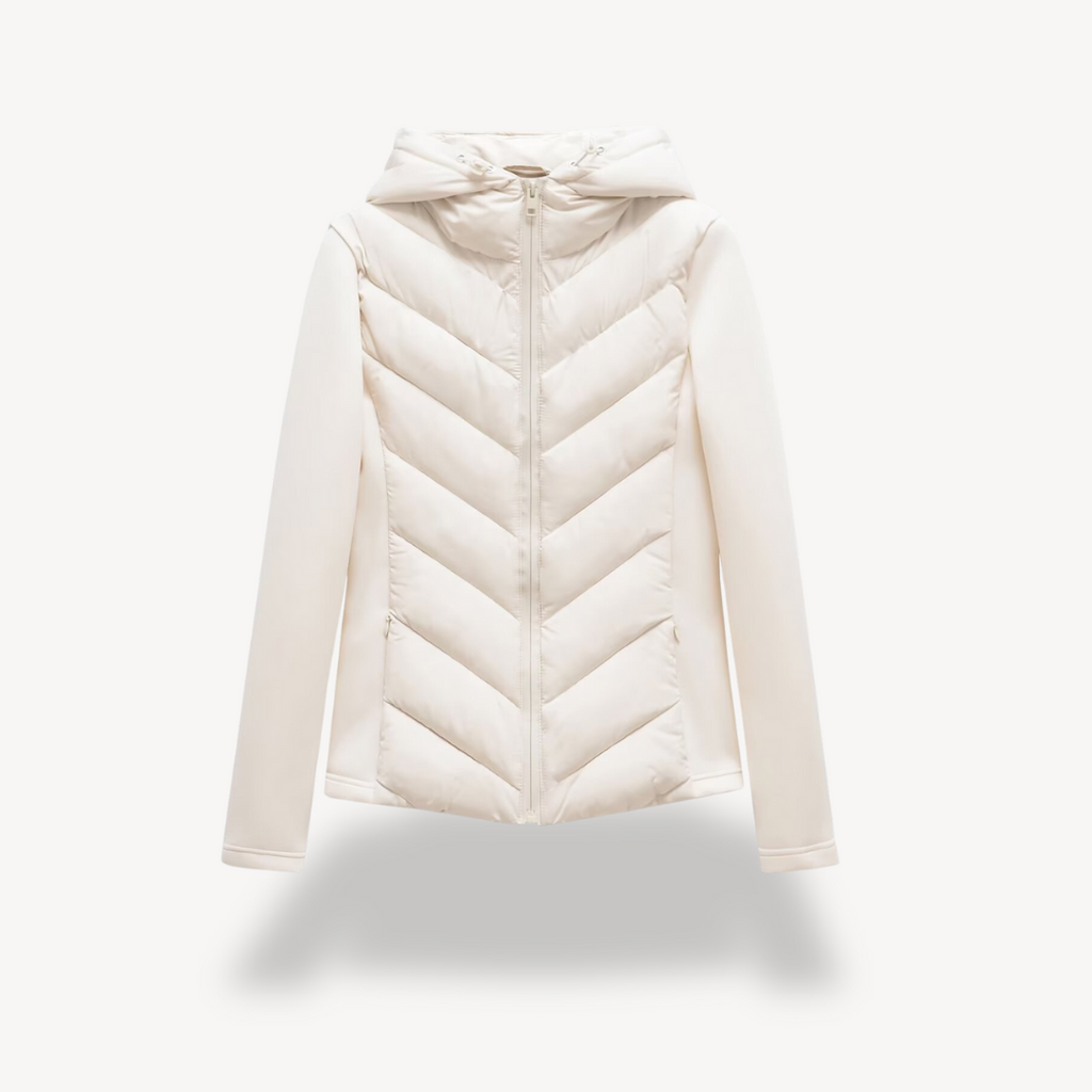 Damenjacke mit Kapuze und Chevron-Schnitt - 4