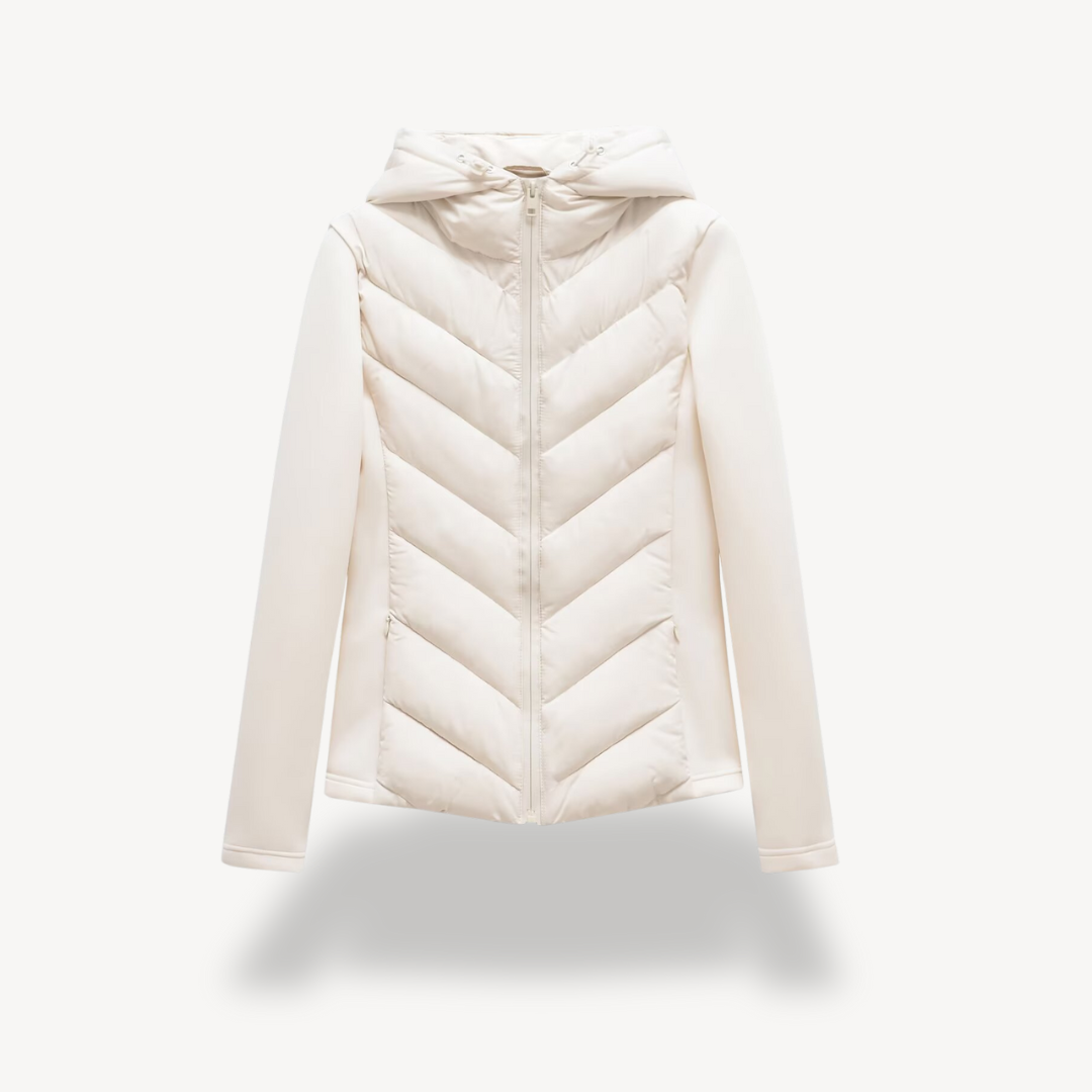 Damenjacke mit Kapuze und Chevron-Schnitt - 4
