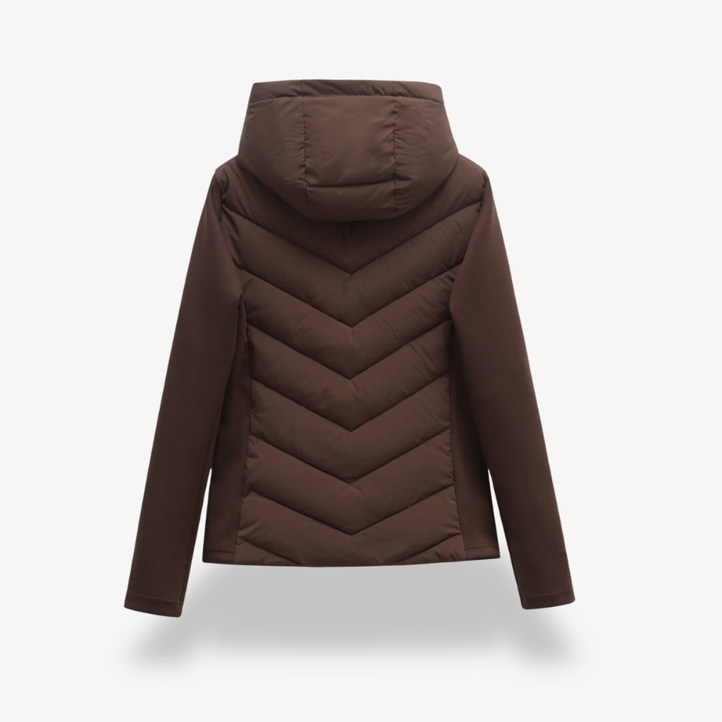 Damenjacke mit Kapuze und Chevron-Schnitt - 5
