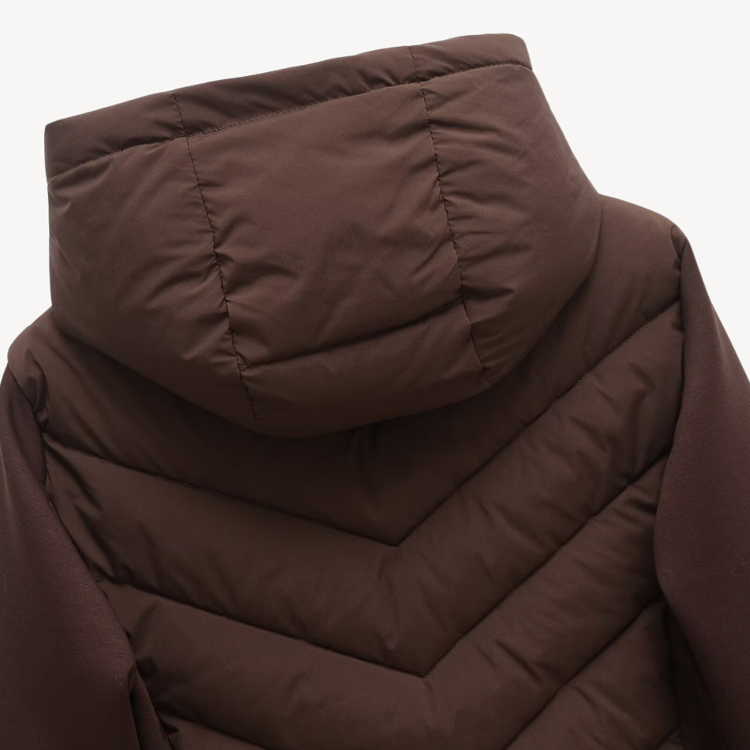 Damenjacke mit Kapuze und Chevron-Schnitt - 7