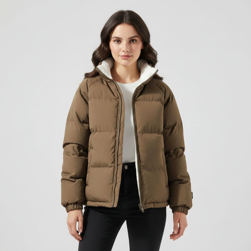 Winterjacke Damen mit Kapuze und weicher Fütterung - 1