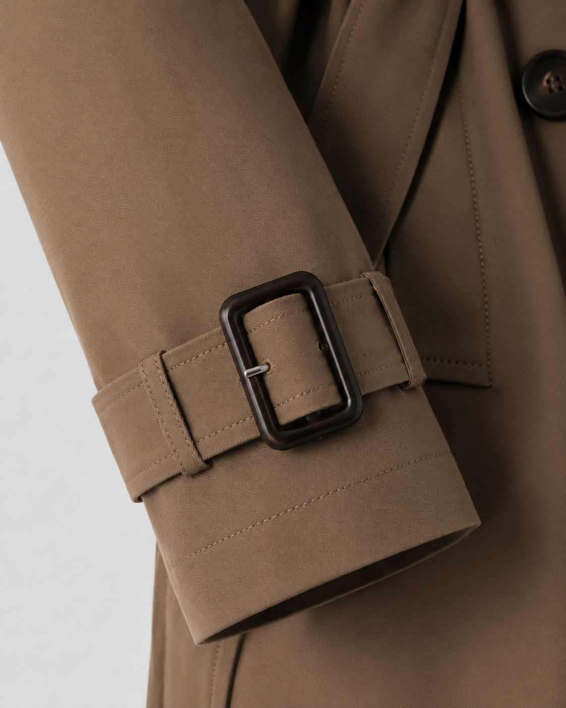 Trenchcoat Damen mit doppelter Knopfleiste und verstellbarem Gürtel - 4