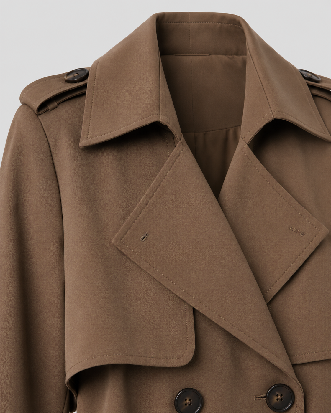 Trenchcoat Damen mit doppelter Knopfleiste und verstellbarem Gürtel - 5
