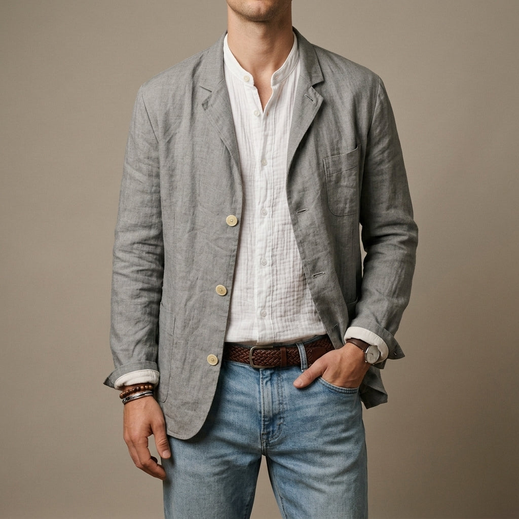 Herrenblazer mit lockerer Passform und eleganten Details - 2