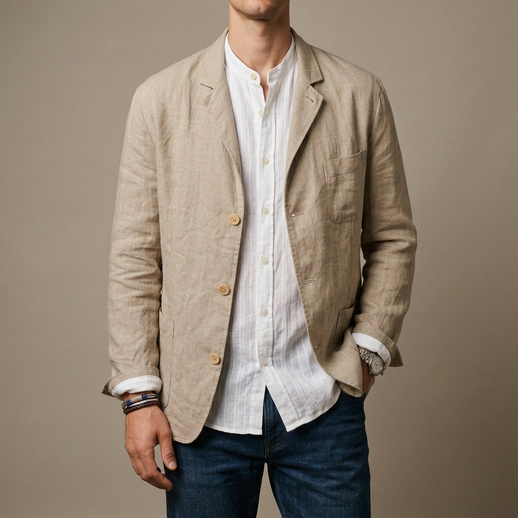 Herrenblazer mit lockerer Passform und eleganten Details - 4