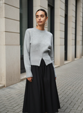 Pullover Damen mit lässigem Schnitt und modernem Zip-Detail - 1