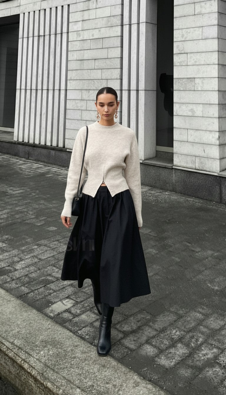 Pullover Damen mit lässigem Schnitt und modernem Zip-Detail - 6