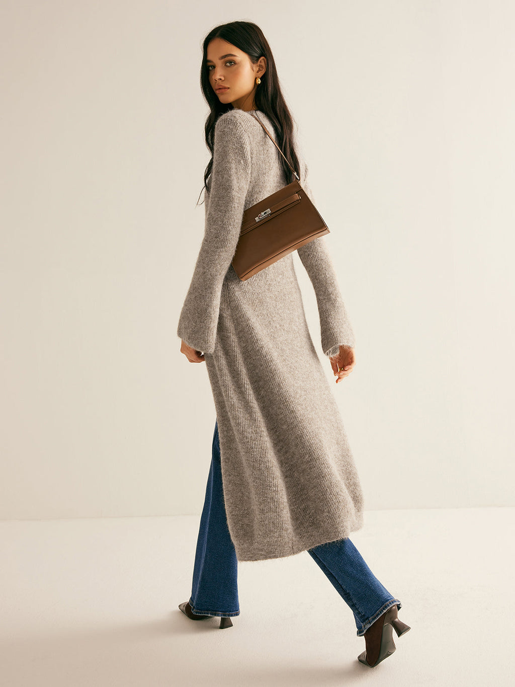 Cardigan Damen mit V-Ausschnitt und Knopf-Details - 2
