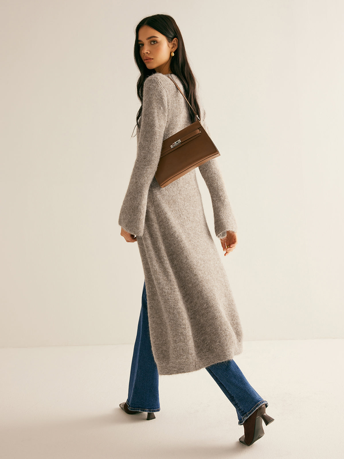 Cardigan Damen mit V-Ausschnitt und Knopf-Details - 2