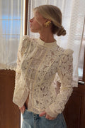 Bluse Damen mit elegantem Schnitt und dekorativem Verschluss - 1