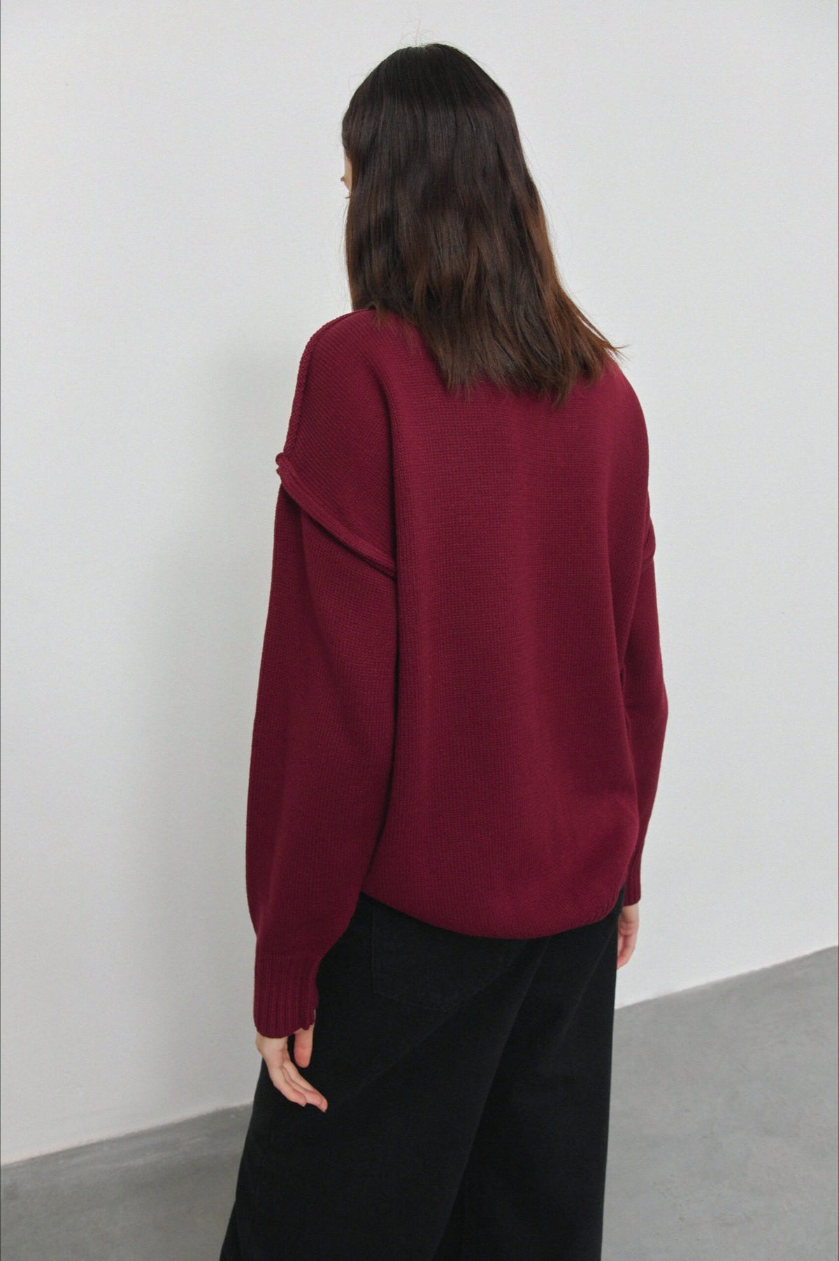 Pullover Damen mit hohem Stehkragen und lässiger Passform - 12