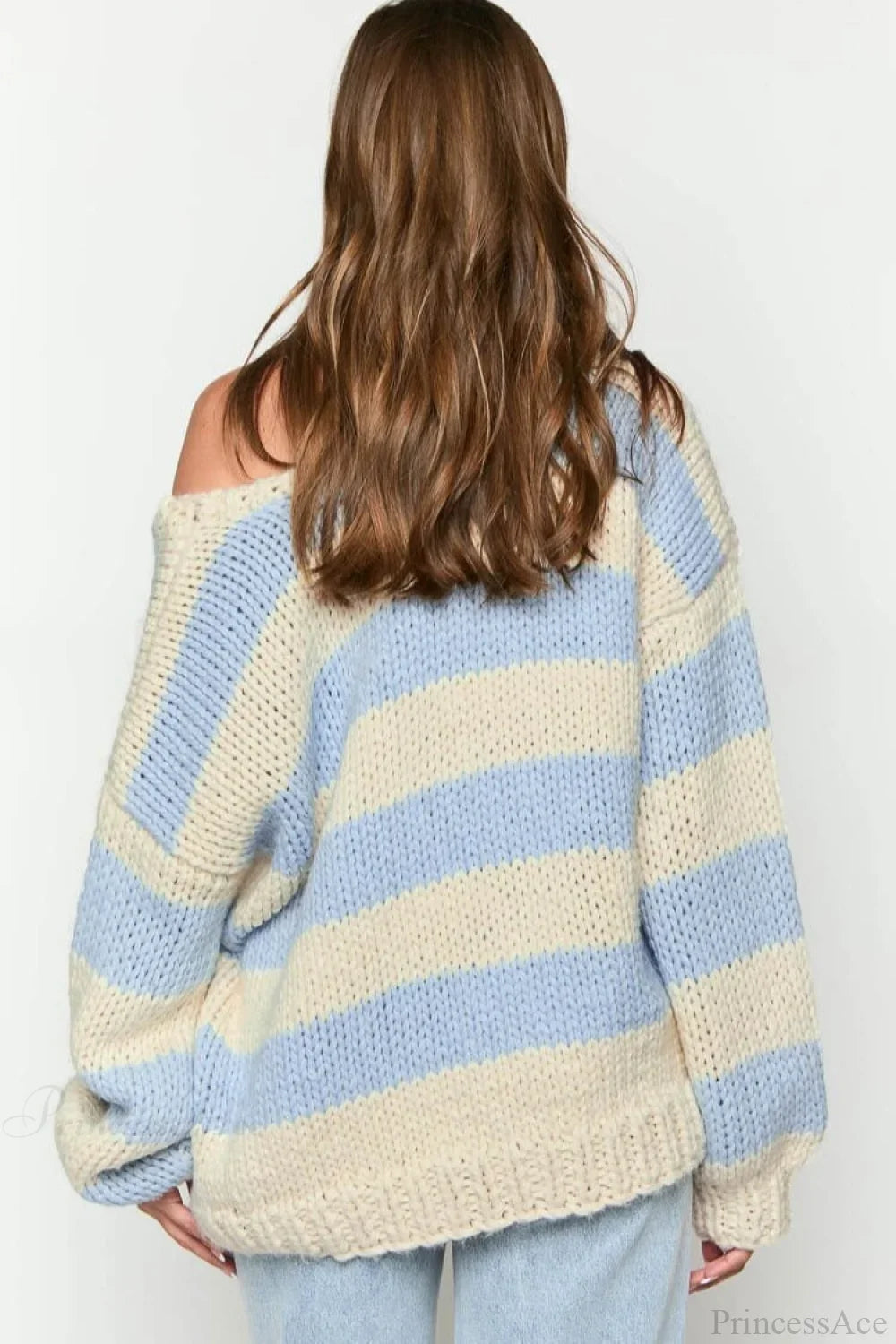 Pullover Damen mit lässigem Schnitt und Off-Shoulder Design - 9