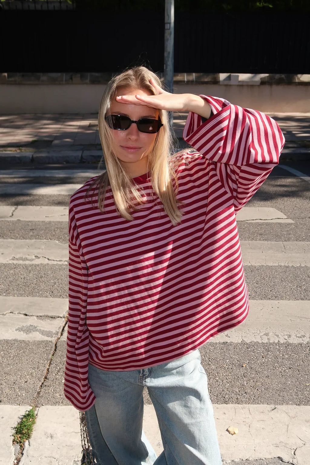Pullover Damen mit weitem Schnitt und lässigem Design - 1