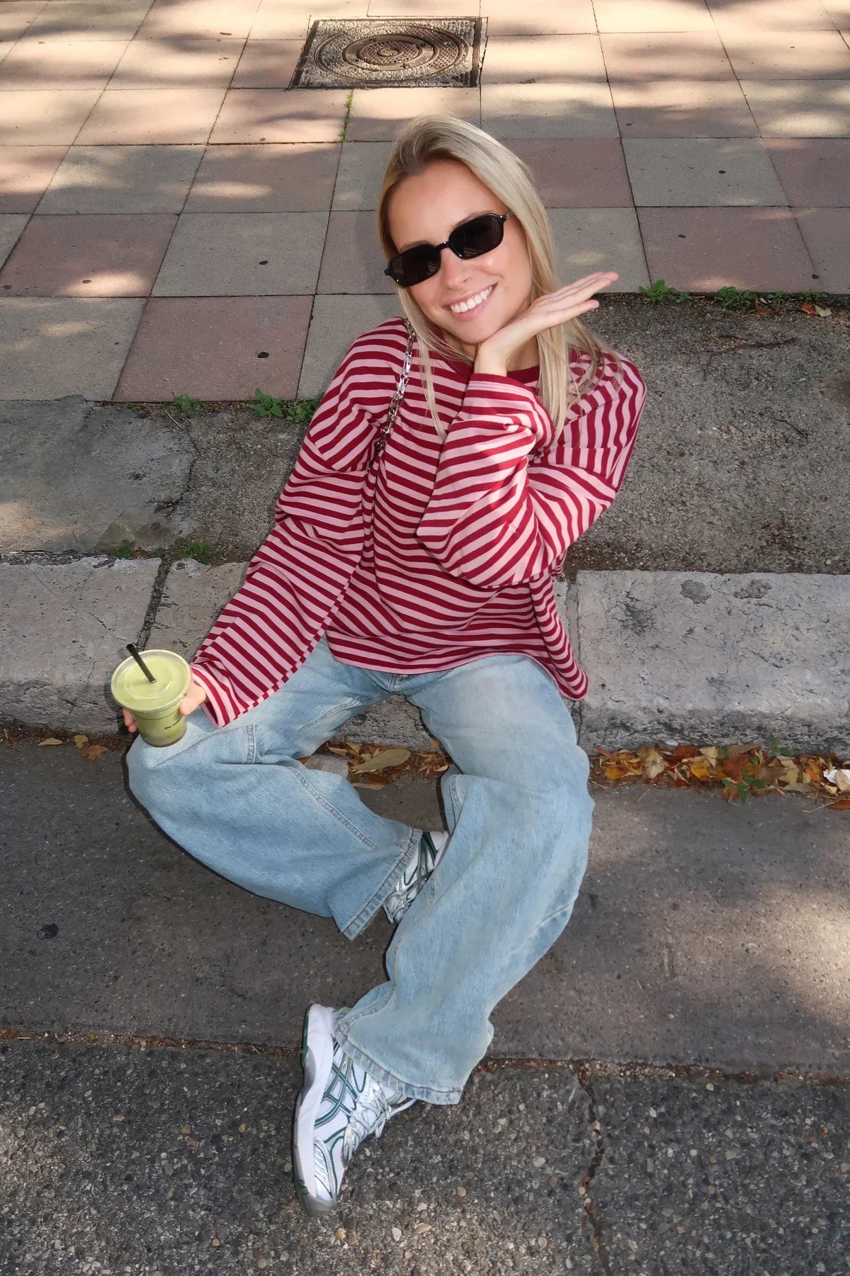 Pullover Damen mit weitem Schnitt und lässigem Design - 2