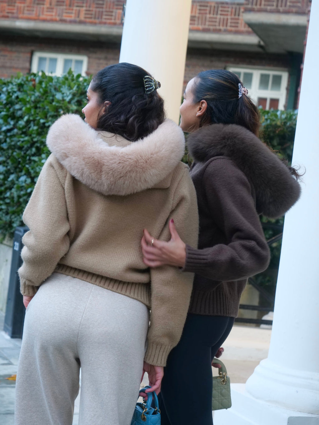 Damen Cardigan mit Kapuze und weichem Kragen - 4