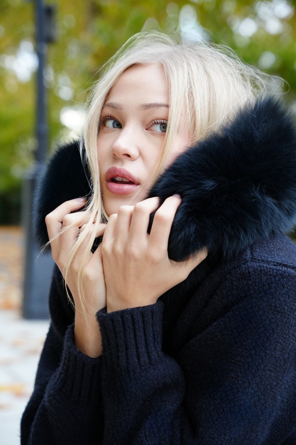 Damen Cardigan mit Kapuze und weichem Kragen - 6