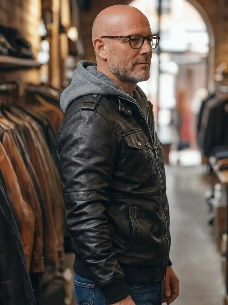 Herrenjacke mit Kapuze und modernem Schnitt - 2