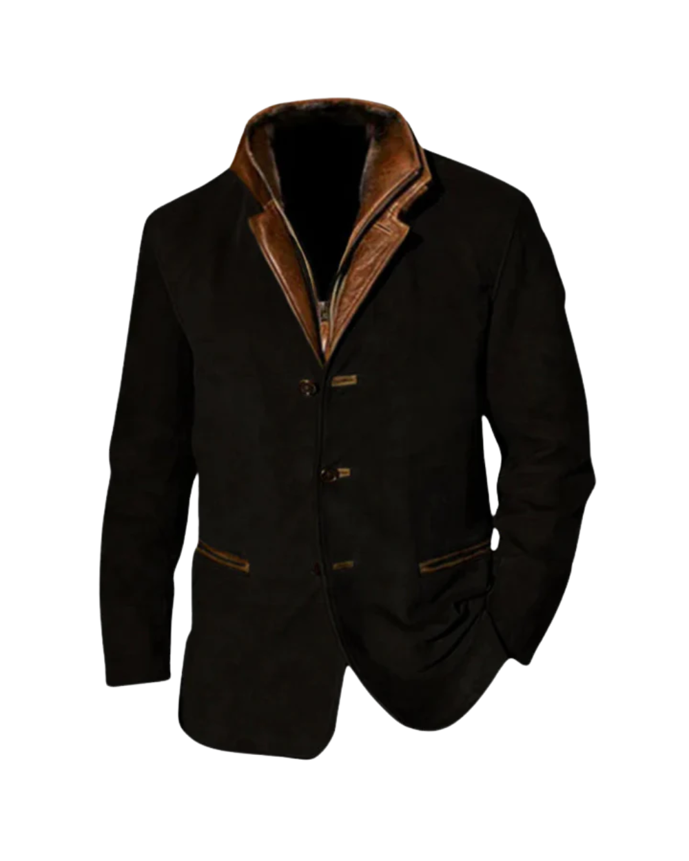 Herrenjacke mit klassischem Schnitt und feinen Details - 1