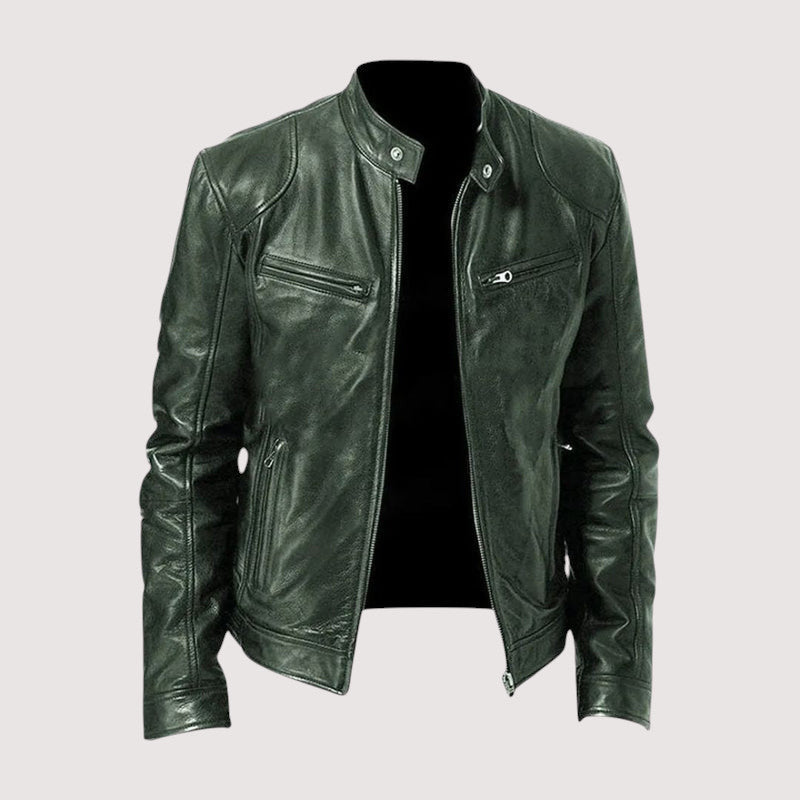 Moderne Herrenjacke mit klassischem Schnitt und markantem Kragen - 4