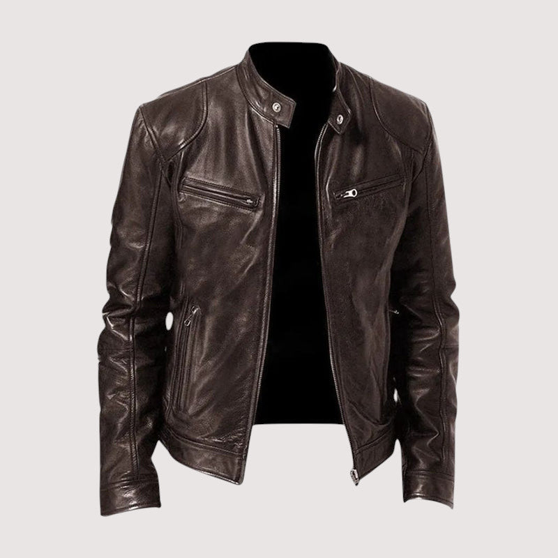 Moderne Herrenjacke mit klassischem Schnitt und markantem Kragen - 6