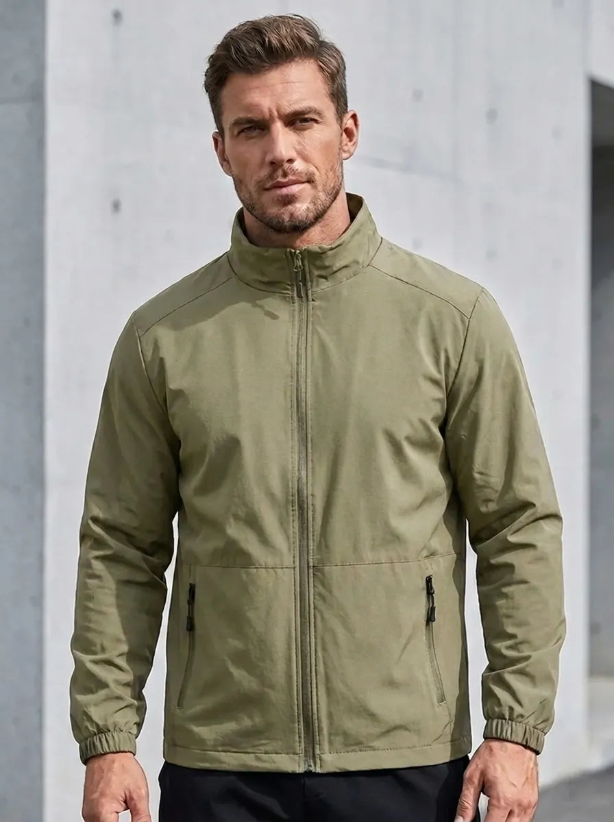 Herrenjacke mit modernem Schnitt und praktischen Taschen - 1
