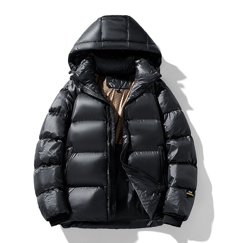 Herren Steppjacke mit Kapuze und praktischen Taschen - 1