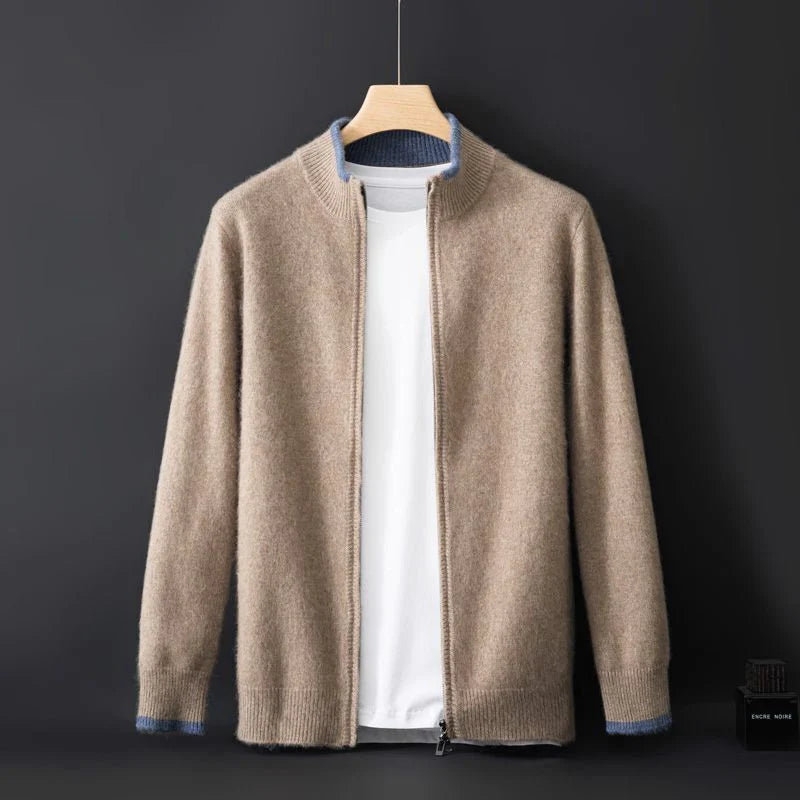 Herren Pullover mit Stehkragen und Reißverschluss - 2