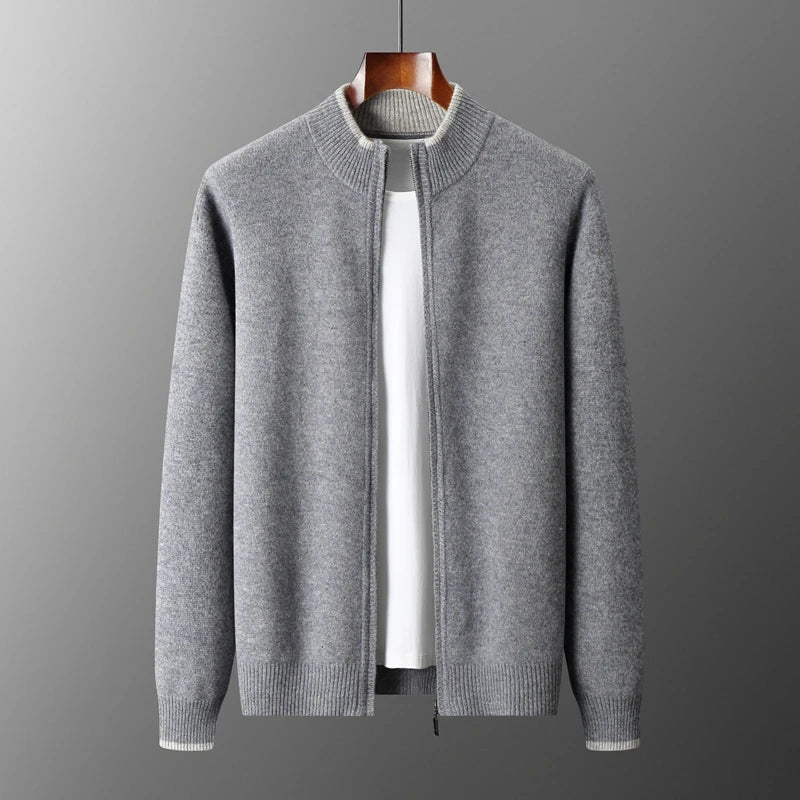 Herren Pullover mit Stehkragen und Reißverschluss - 6