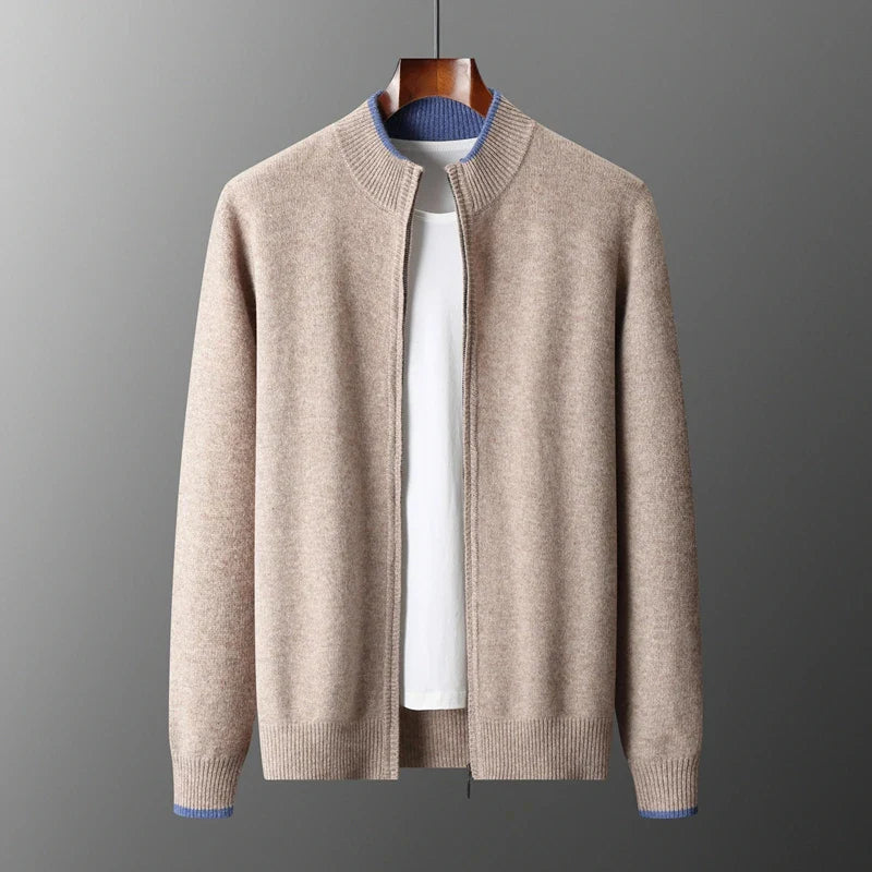 Herren Pullover mit Stehkragen und Reißverschluss - 9