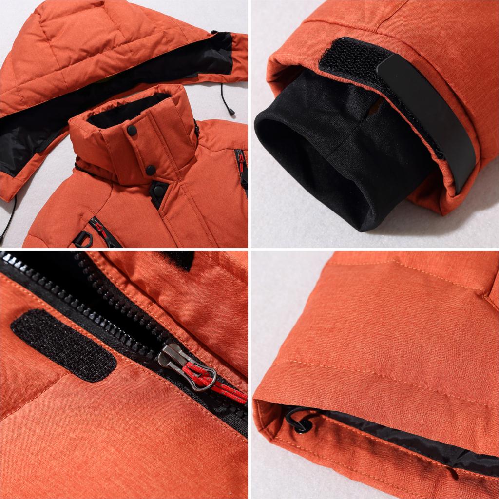 Moderne Herren Winterjacke mit abnehmbarer Kapuze und praktischen Taschen - 5