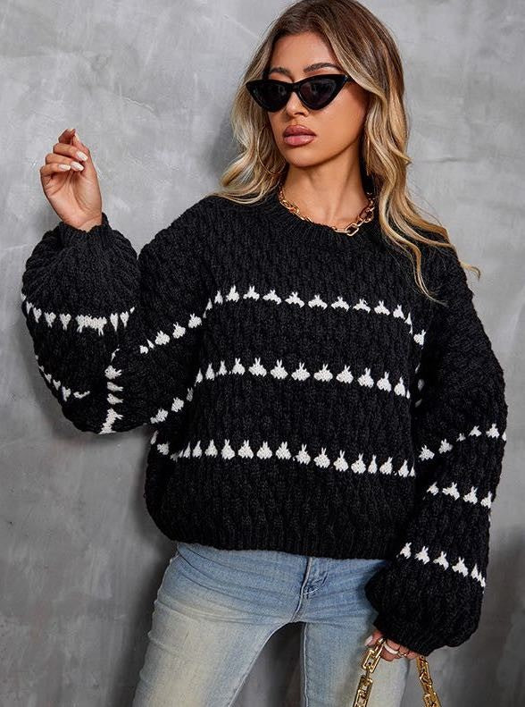 Pullover Damen mit weitem Schnitt und Ballonärmeln - 8