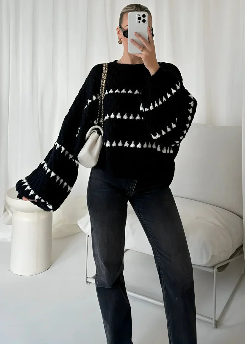 Pullover Damen mit weitem Schnitt und Ballonärmeln - 9