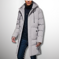 Winterjacke Herren mit Kapuze und langem Schnitt - 1