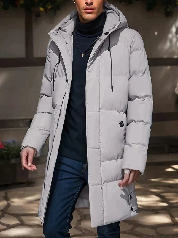 Winterjacke Herren mit Kapuze und langem Schnitt - 2