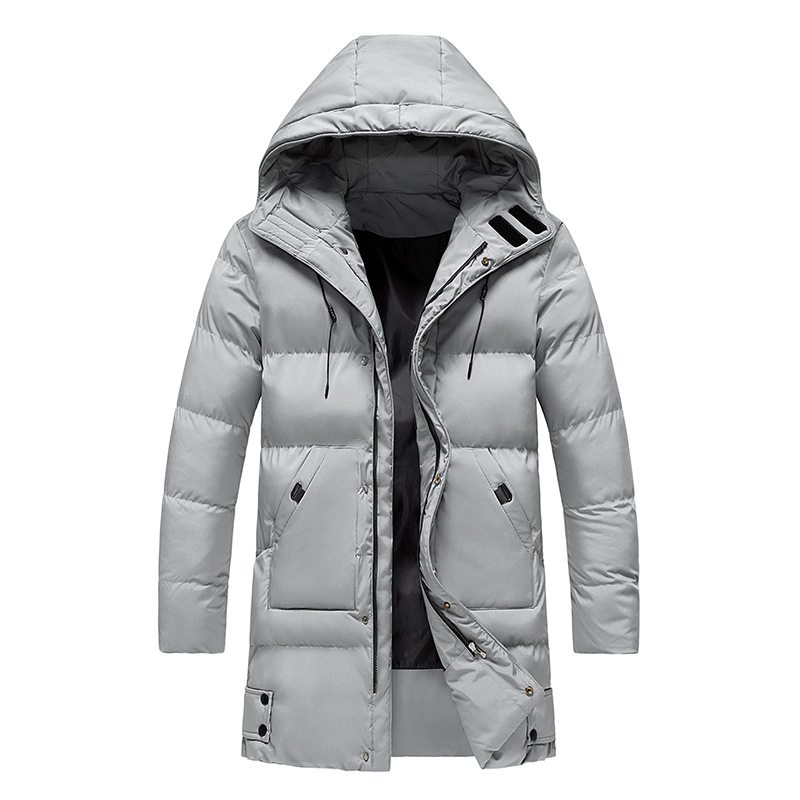 Winterjacke Herren mit Kapuze und langem Schnitt - 4