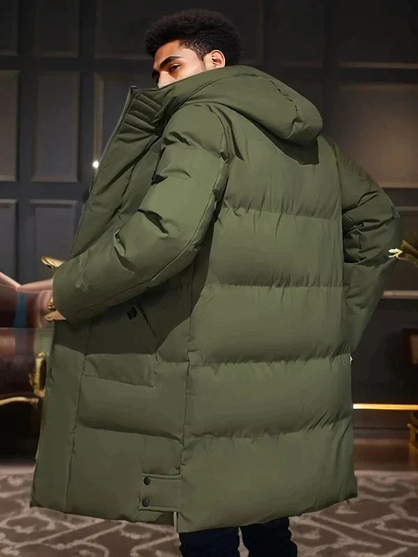 Winterjacke Herren mit Kapuze und langem Schnitt - 5