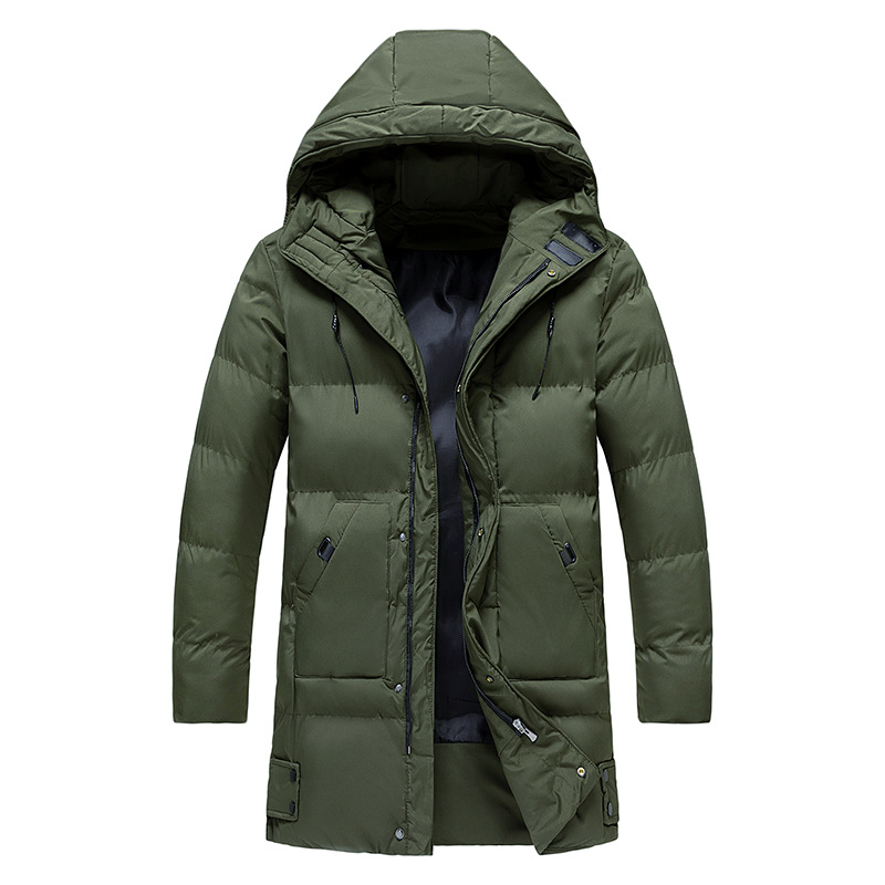 Winterjacke Herren mit Kapuze und langem Schnitt - 7
