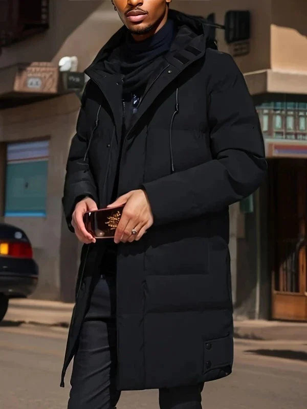 Winterjacke Herren mit Kapuze und langem Schnitt - 8