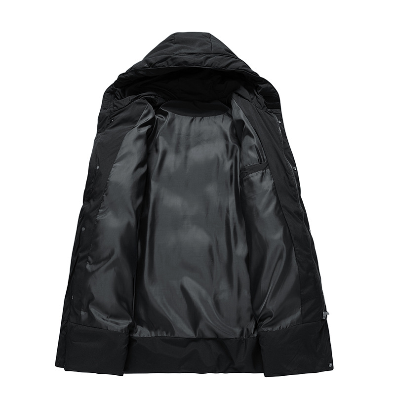Winterjacke Herren mit Kapuze und langem Schnitt - 17