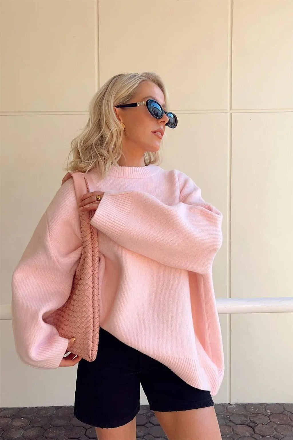 Oversized Pullover Damen mit weitem Schnitt und langen Ärmeln - 1