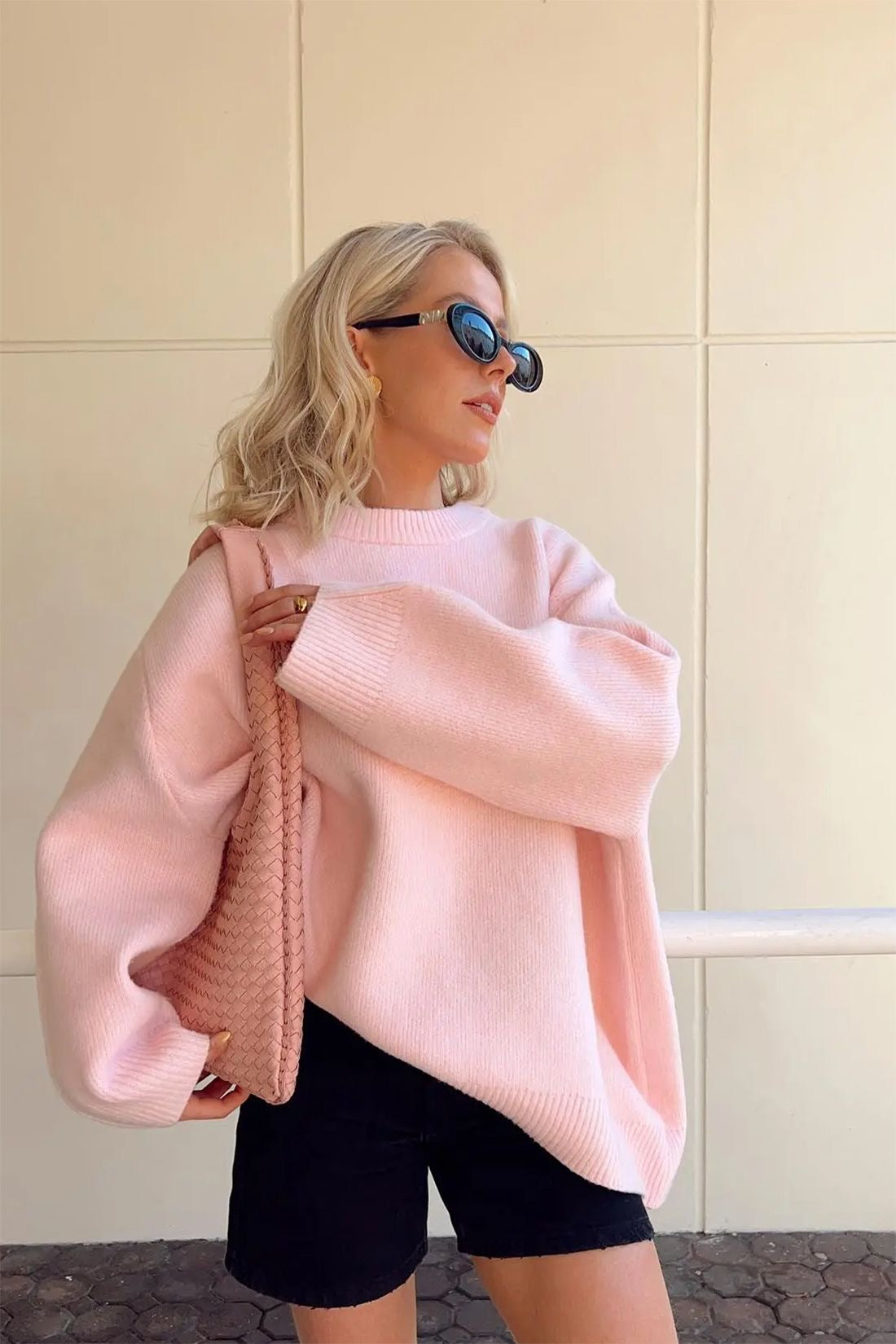 Oversized Pullover Damen mit weitem Schnitt und langen Ärmeln - 1